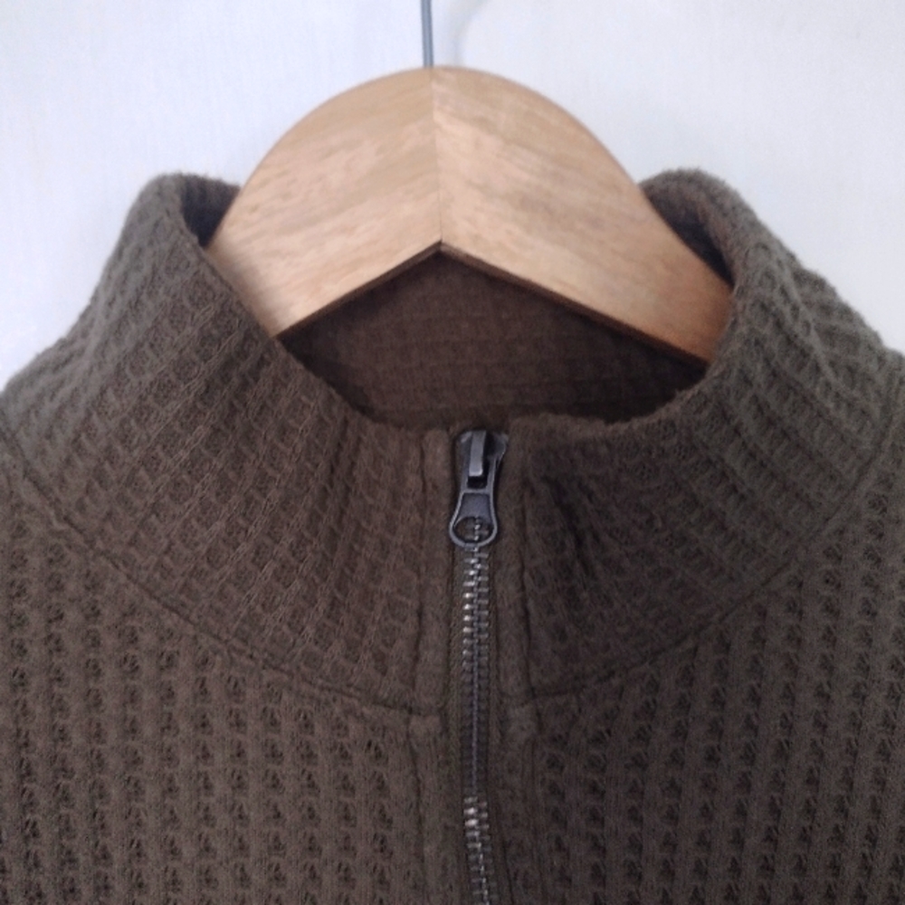 Urban Outfitters BDG Leo Waffle Zip Front Sweater - Picture 5 of 10